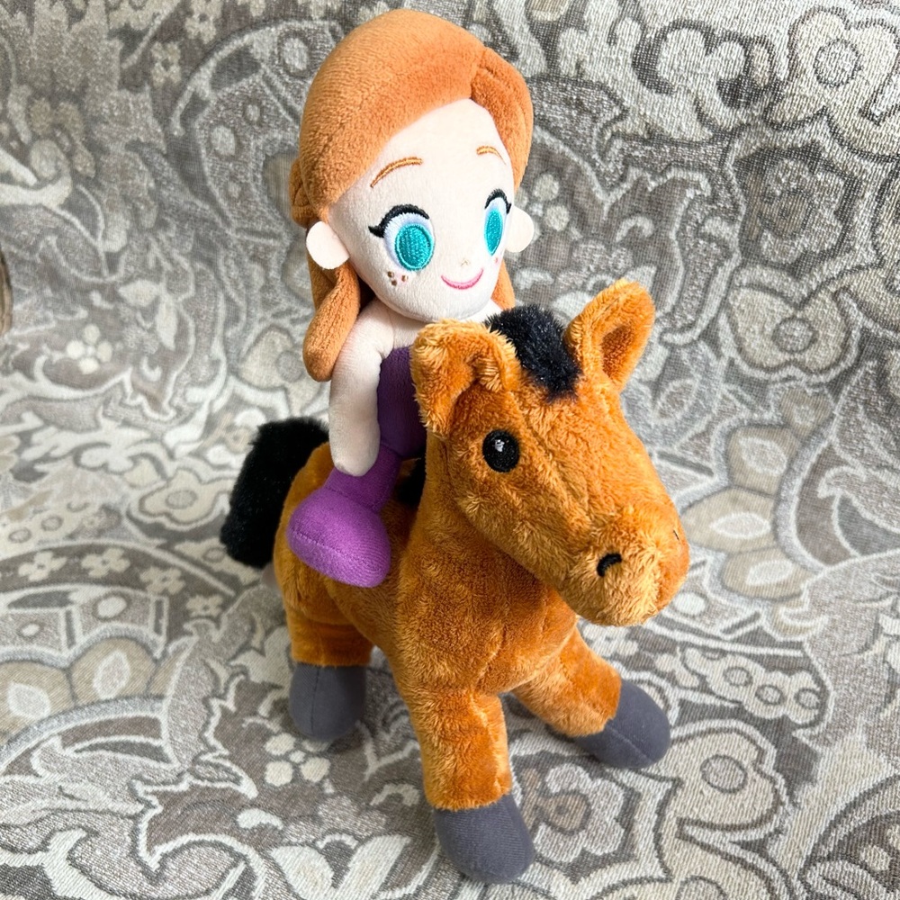 Disney Store Anna Frozen 2 nuiMOs Poseable Plush Doll with Melissa & Doug Horse